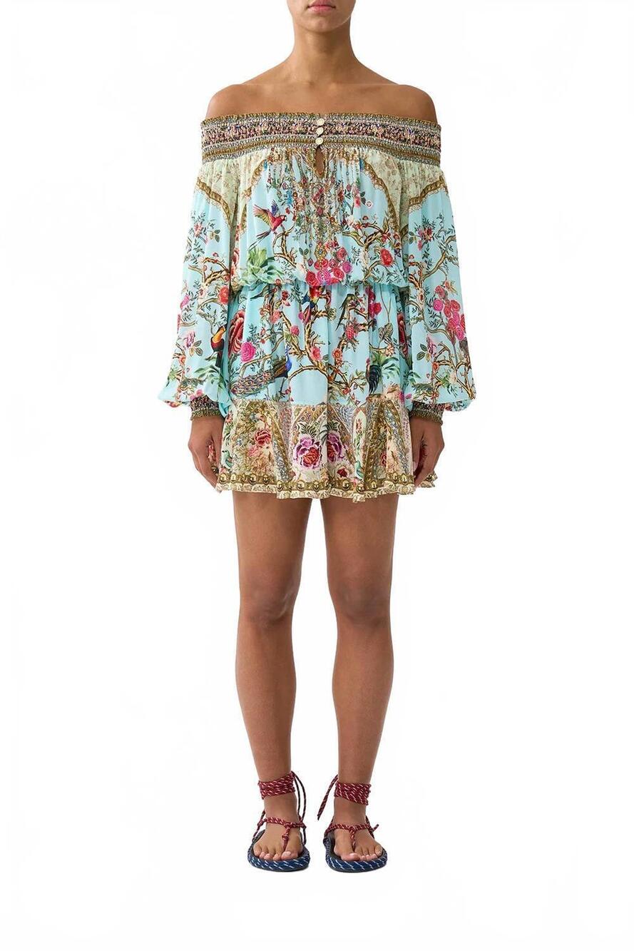 NEW CAMILLA off shoulder short dress in sultans and queens